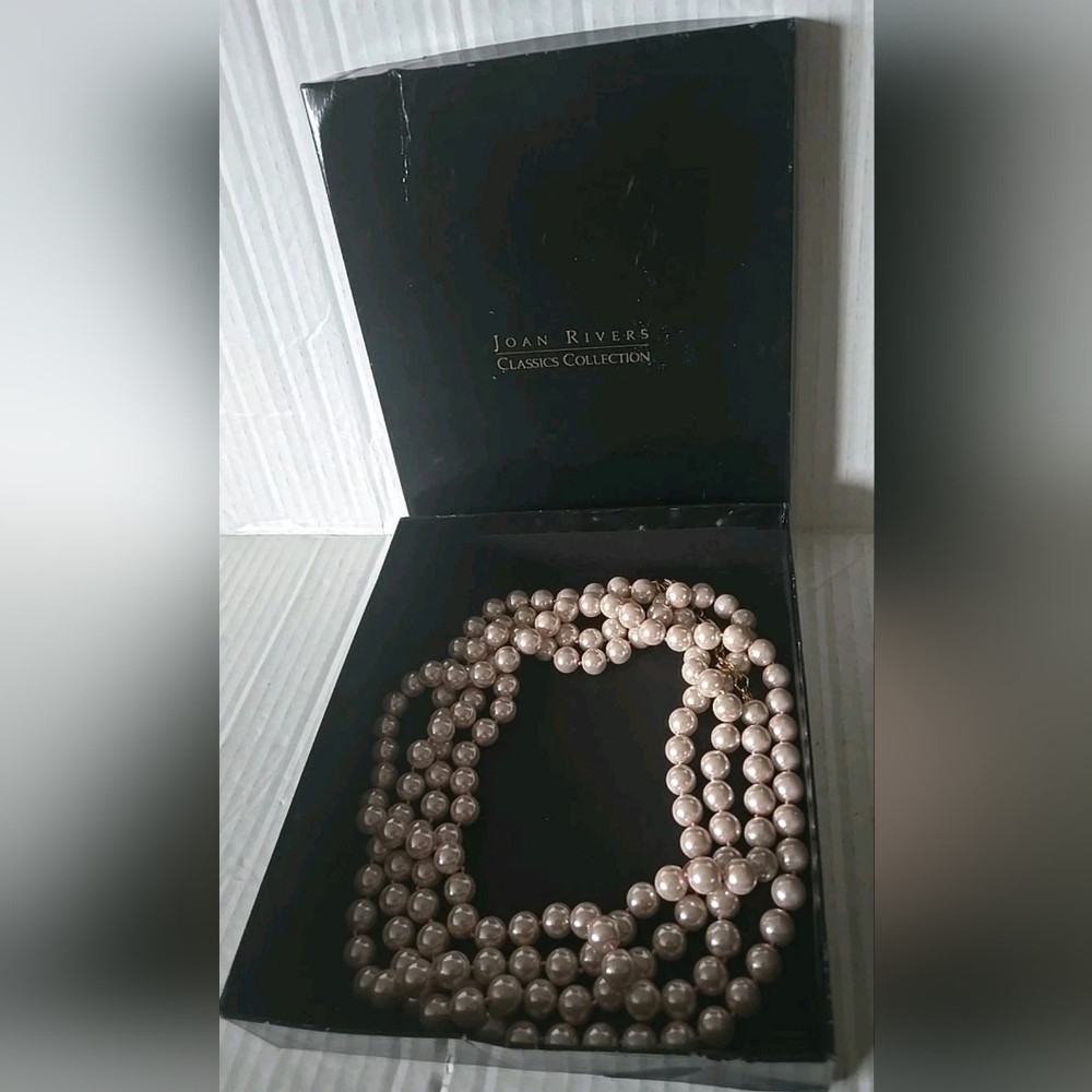 Joan Rivers Cassical Collection Extra Long Faux Pearl Necklace (6 feet 8 in)